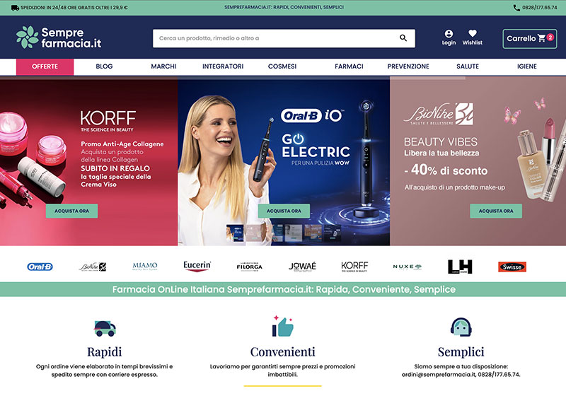 Screenshot ecommerce Semprefarmacia.it